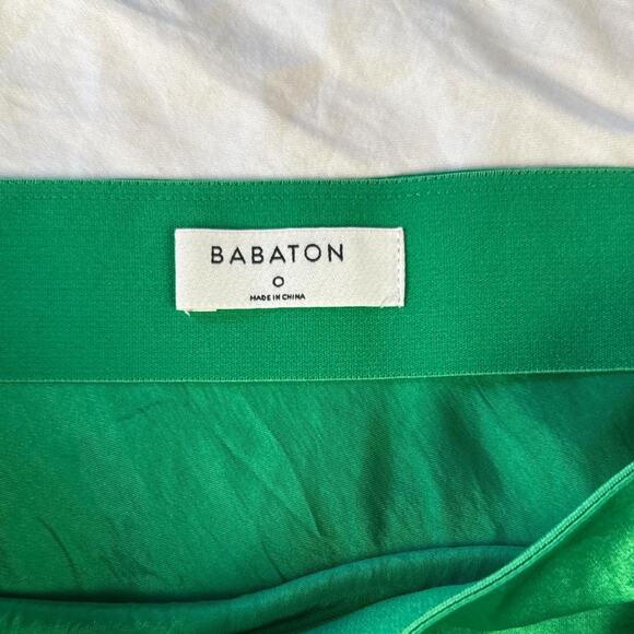 Aritzia babaton green silky green midi skirt size 0 - Picture 3 of 8